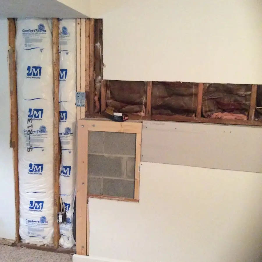 Wall insulation replacement during Structural Drying in Northampton